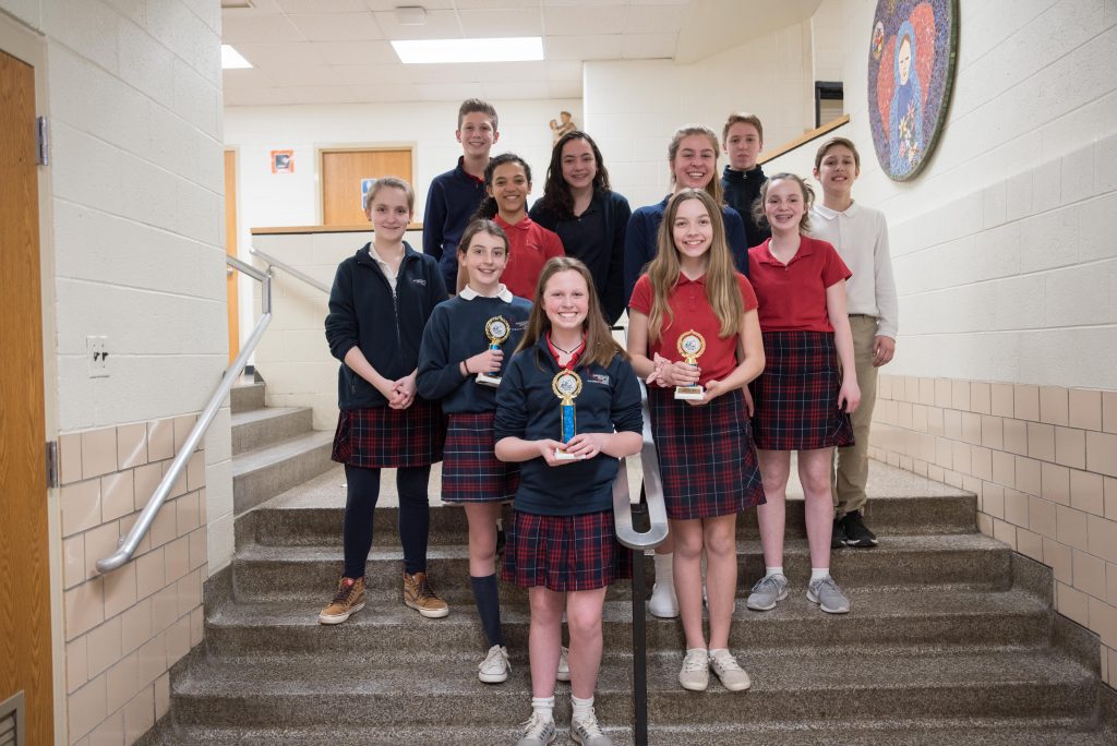 Students who won prizes at the science fair
